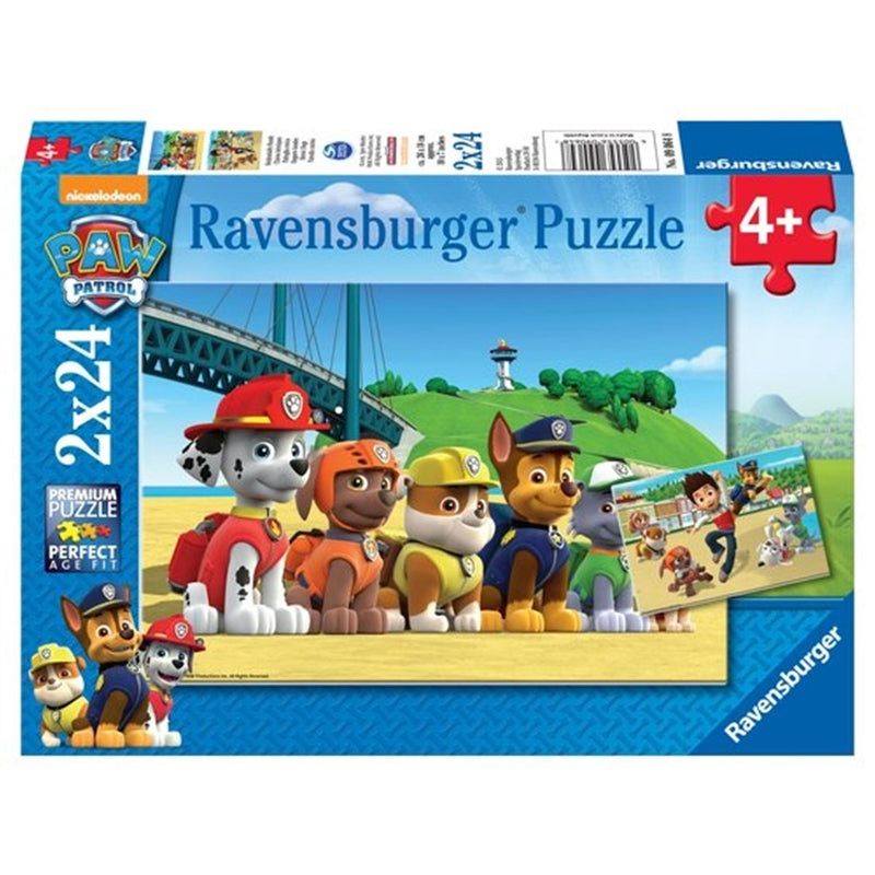 Load image into Gallery viewer, Ravensburger puzzel 2x24st dappere hond
