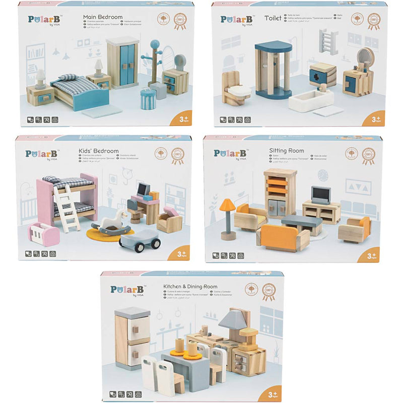 Load image into Gallery viewer, Https: www.cchobby.nl viga-meubilair-voor-poppenhuis-afm-2x2x7-5-cm-40-onderdelen-1-set
