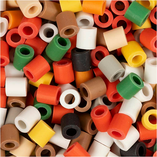 Nabbi biobeads van , afm 5x5 mm, gatgrootte 2,5 mm, medium, kerst verf, 3400 stuk 1 doos