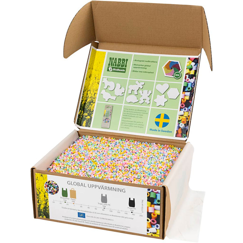 Load image into Gallery viewer, Creativ company https: www.cchobby.nl biobeads-van-nabbi-afm-5x5-cm-medium-pastelkleuren-55000-stuk-1-doos
