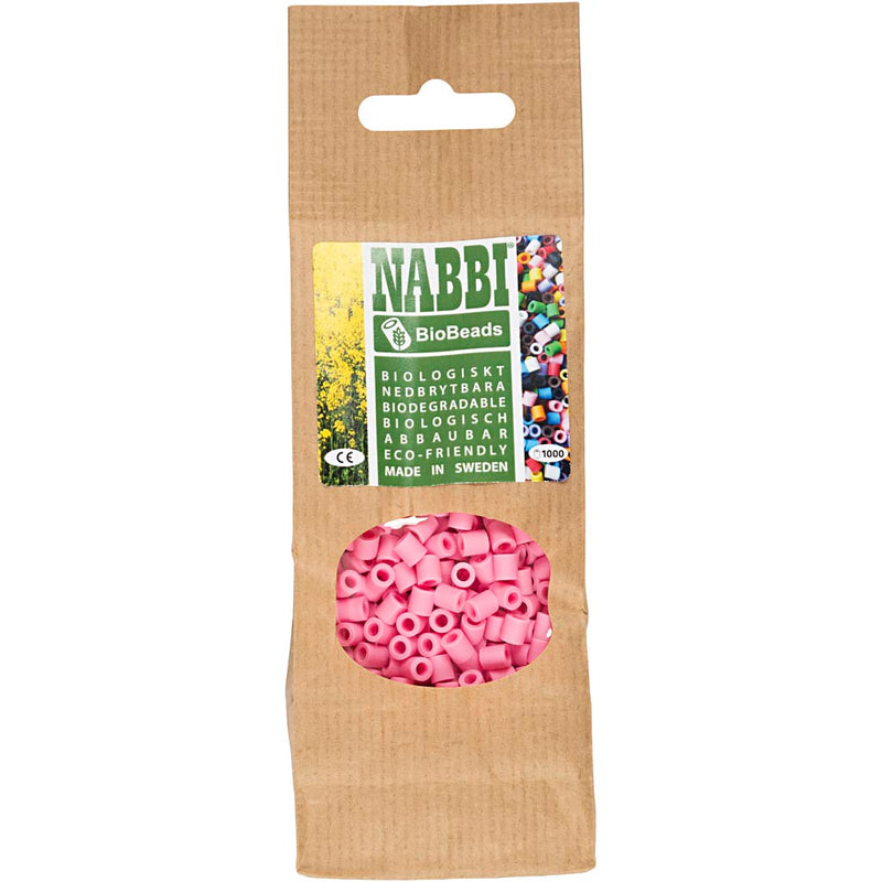 Load image into Gallery viewer, Creativ company https: www.cchobby.nl biobeads-van-nabbi-afm-5x5-mm-gatgrootte-2-5-mm-medium-roze-1000-stuk-1-doos
