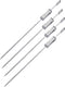 Westmark bbq-spiesjes 42cm – ideaal voor het bereiden van shashlik of andere bbq-spiesjes, incl. schuifregelaar – roestvrij staal, 4 stuks