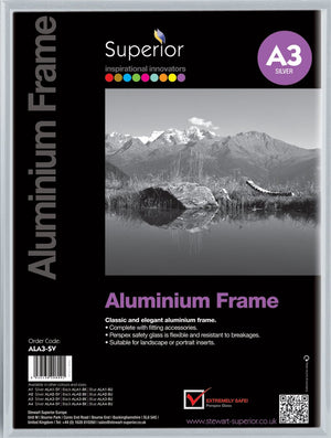 Seco fotolijst a3 - 29.7 x 42cm - zilver geborsteld aluminium - 11mm frame - se-ala3-sv