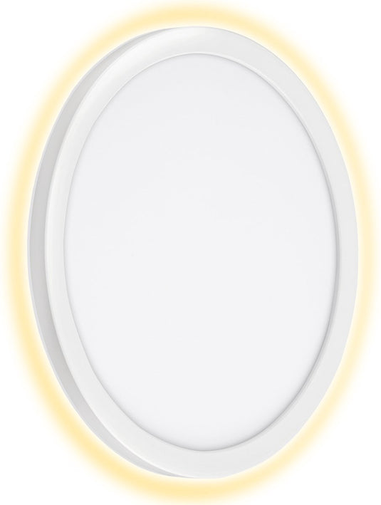 Telefunken - nizza - led wandlamp buiten, ip44, 4000k, 15w, ø28cm, wit