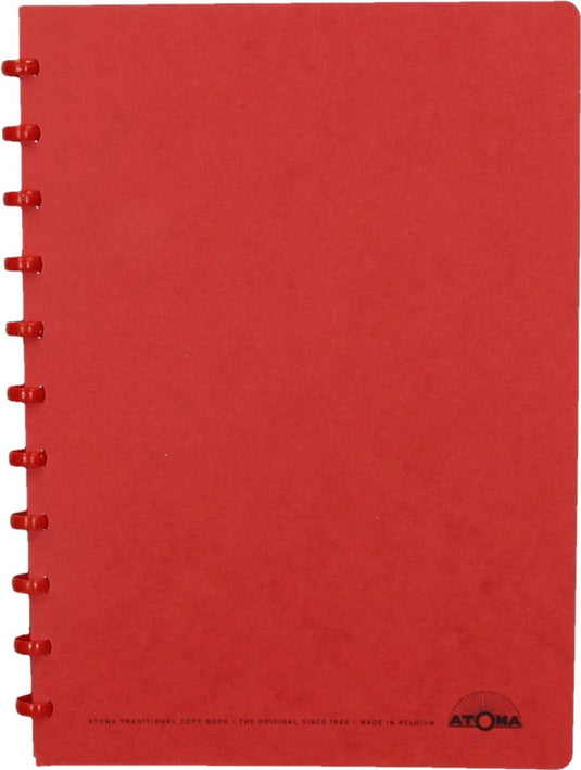 Atoma schrift | ft a4 | 144 bladzijden | geruit 5 mm | rood