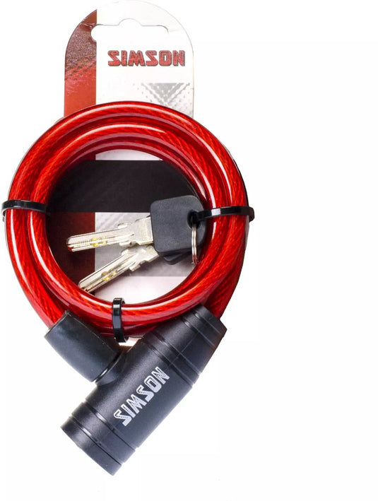 Simson spiraalkabelslot kinder 8mm 90cm