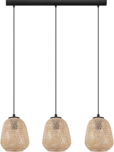 Eglo dembleby - hanglamp - e27 - 90 cm - zwart