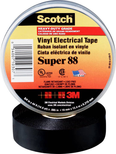 Scotch super88-19x20-b isolatietape zwart (l x b) 20 m x 19 mm 1 stuk(s)