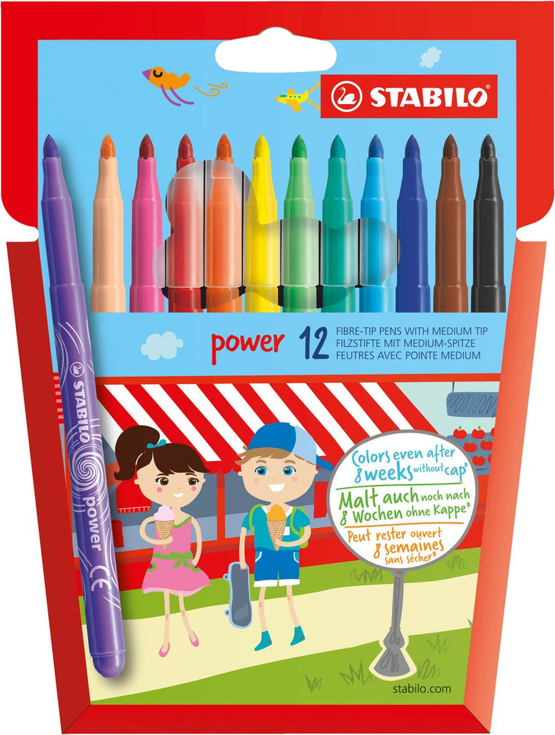 Laden Sie das Bild in Galerie -Viewer, Stabilo power - viltstift - set met 12 stuks
