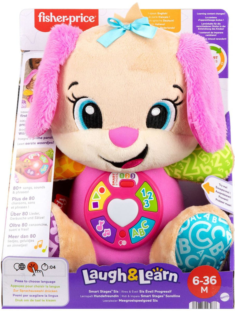 Afbeelding laden in galerijviewer, Fisher-price leerplezier meegroeispeelgoed zusje - roze muzikale knuffel
