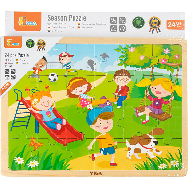 Laden Sie das Bild in Galerie -Viewer, Https: www.cchobby.nl viga-houten-legpuzzels-seizoenen-afm-22-5x30-cm-4x24-delen-4-stuk-1-doos
