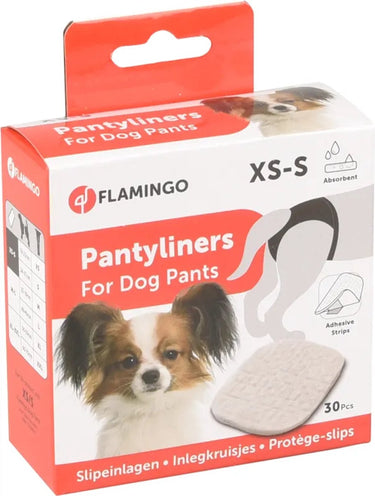 Flamingo inlegkruisje hond – loopsheidbroekje hond – tyna wit s – 30 stuks – voor loopsheid incontinentie