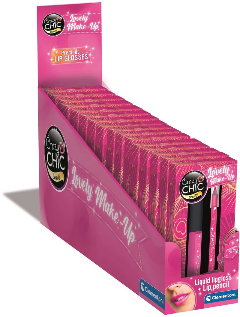 Afbeelding laden in galerijviewer, Clementoni crazy chic lipgloss en lipliner aardbei
