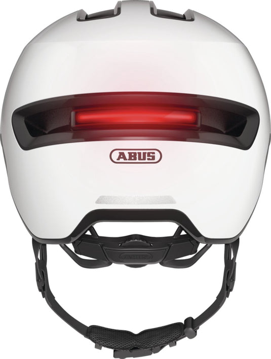 Abus fietshelm hud-y shiny white s - 51-55 cm - wit - geschikt voor gebruik op elektrische fietsen - stadsfietsen - 280 g