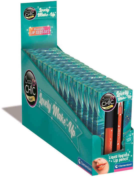 Clementoni crazy chic lipgloss en lipliner oranje