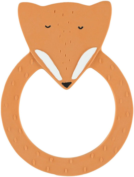 Trixie natuurlijk rubber ronde bijtring - mr. fox