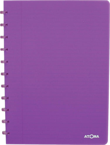 Atoma trendy schrift, ft a4, 144 bladzijden, gelijnd, transparant paars