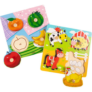 Https: www.cchobby.nl viga-houten-legpuzzels-met-knoppen-fruit-en-boerderijdieren-afm-22x22-cm-2x4-delen-2-onderdelen-1-set