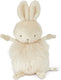 Bunnies by the bay roly poly knuffel - knuffeldier - geborduurde details - konijn - 13 cm - beige