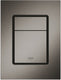 Grohe skate cosmopolitan s bedieningspaneel toilet - verticaal - dual flush - geborsteld hard graphite (mat antraciet) - slank formaat