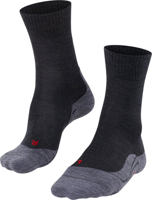 Falke tk5 anti-blaar dun wol functioneel materiaal wandelsokken heren grijs - maat 42-43