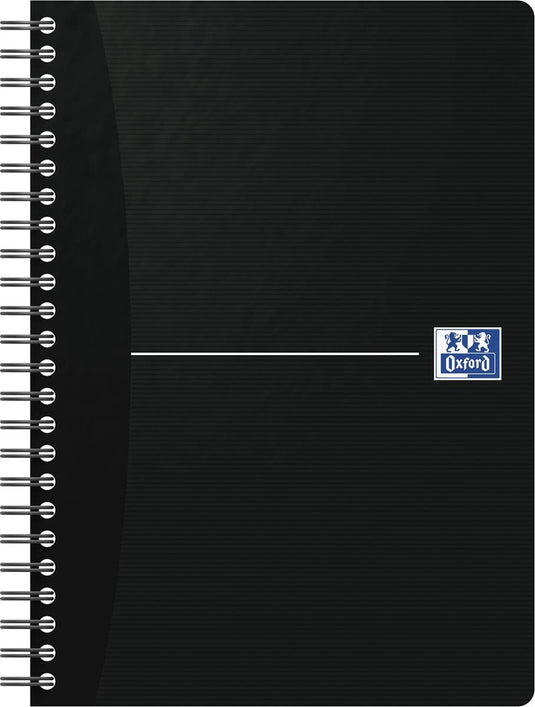 Oxford smart black spiraalblok - a5 - gelijnd - soft cover - 90 vel
