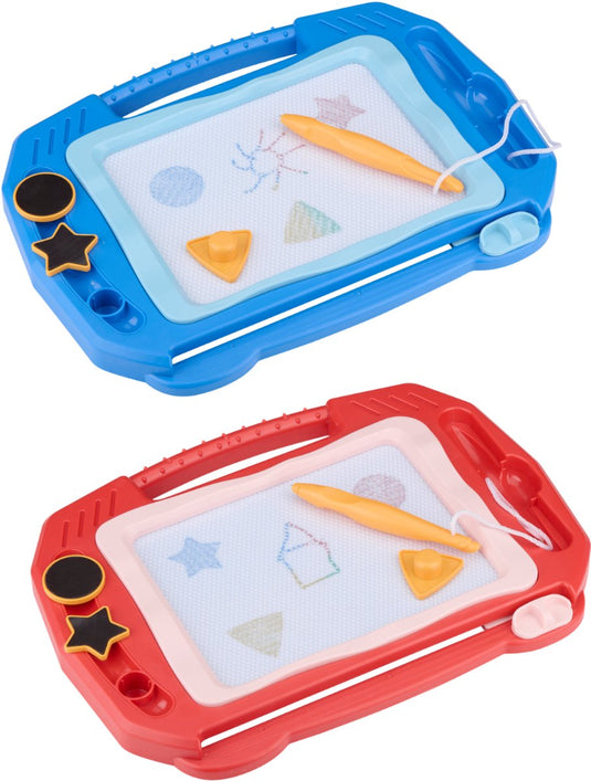 Eddy toys magnetisch tekenbord - magnetisch bord met stempels en pen - 33 x 29,5 x 27 cm