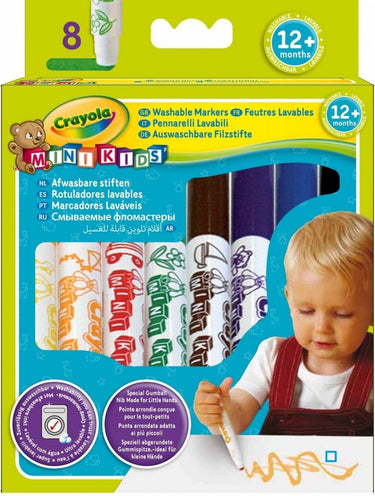 Crayola - mini kids - viltstiften - 8 viltstiften voor kinderen - veilig en wasbaar