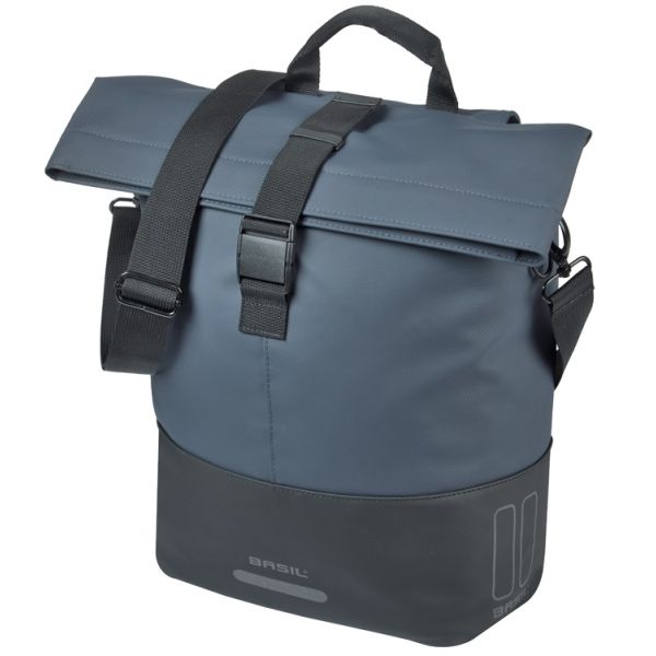 Chargez l'image dans la visionneuse de la galerie, Basil tas cove shopper blauw zwart | mik hooks | 16l
