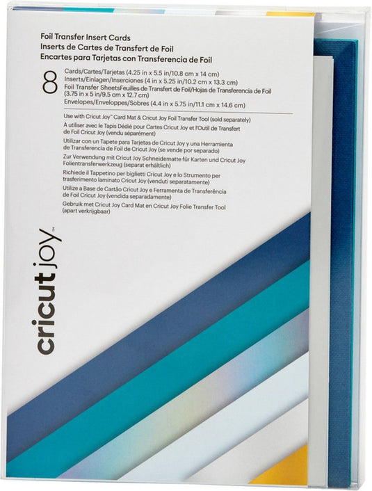 Cricut joy insert cards foil blue lagoon a2