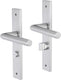 Impresso deurkruk - london - voor binnen - vierkant deurschild met schroeven en toiletsluiting - aluminium - 2 stuks
