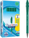 Paper mate flexgrip ultra intrekbare-balpennen | medium punt (1,0 mm) | groen | 12 stuks
