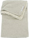 Meyco baby knit basic teddy ledikant deken - sand melange - 100x150cm - 2.0 tog