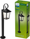 Philips led philips buzzard sokkellamp - buitenverlichting - e27-fitting - weerbestendig: ip44 - zwart - hoogwaardig aluminium en glas - klassiek ontwerp