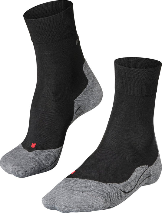 Falke ru4 wool anti-blaar wol functioneel materiaal hardloopsokken heren zwart - maat 46-48