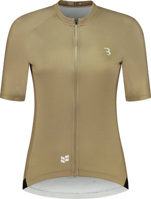 Bbb cycling donnafit r - duurzaam fietsshirt dames korte mouw - 15-25 °c - ademend mtb en wielrenshirt - 3 achterzakken - macchiato bruin