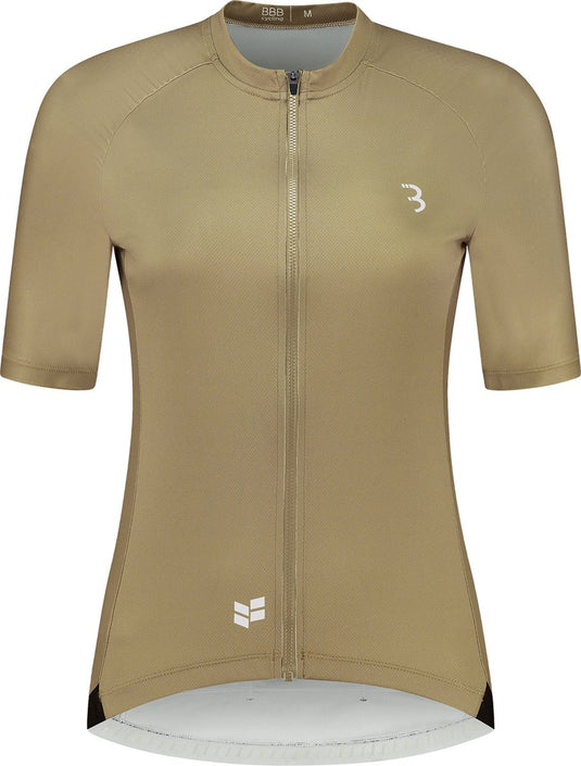 Bbb cycling donnafit r - duurzaam fietsshirt dames korte mouw - 15-25 °c - ademend mtb en wielrenshirt - 3 achterzakken - macchiato bruin