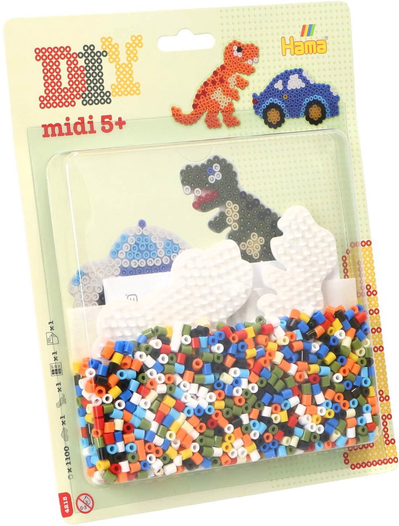 Laden Sie das Bild in Galerie -Viewer, Merkloos sans marque hama strijkkralen dino – 1100 stuks
