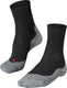 Falke ru4 wool anti-blaar wol functioneel materiaal hardloopsokken heren zwart - maat 44-45