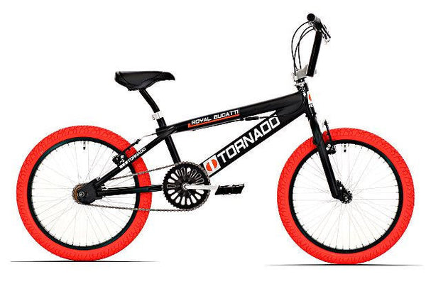 Freestyle BMX 20 Royal-Bugatti - mat zwart met rode banden