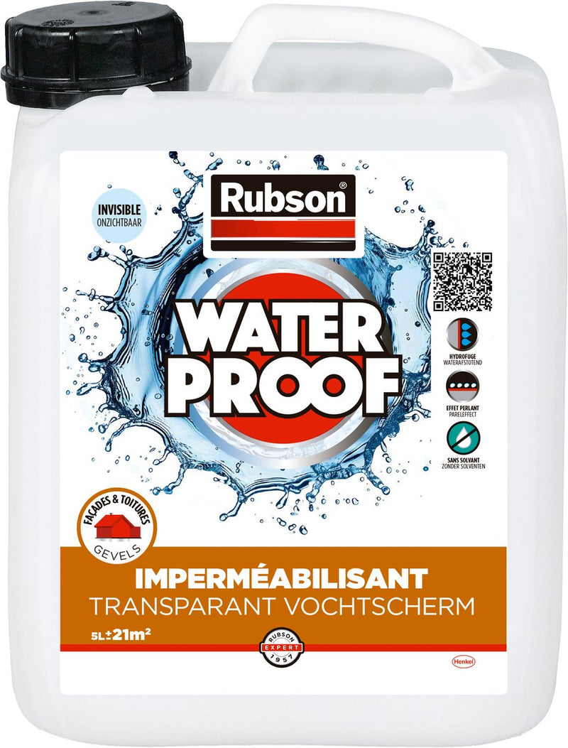 Afbeelding laden in galerijviewer, Rubson transparant vochtscherm 5.5 liter | vochtwerende coating buitenmuur gevel dak impregneren
