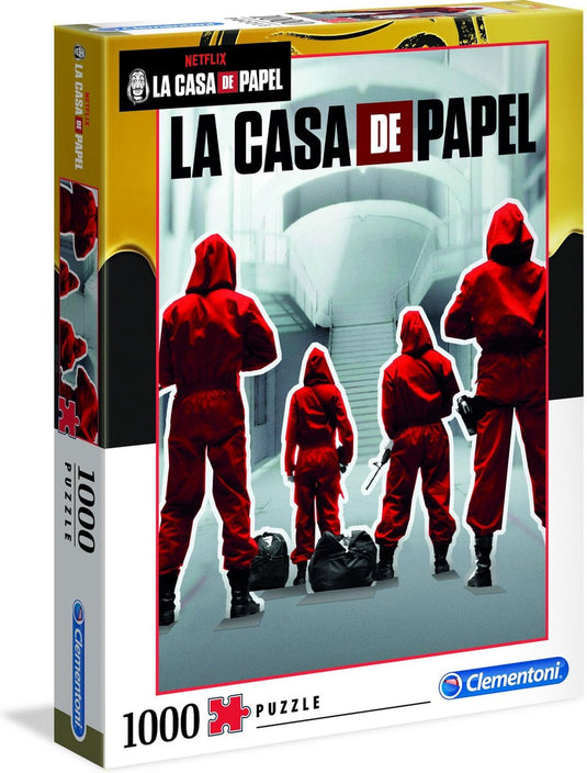 Clementoni legpuzzel - la casa de papel - 1000 stukjes, puzzel volwassenen