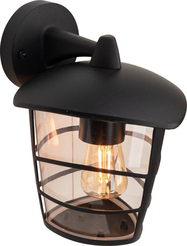 Eglo aloria - buitenverlichting - wandlamp - 1 lichts - zwart - helder