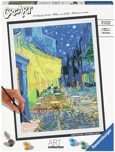 Ravensburger creart schilderen op nummer - cafe terrace van gogh