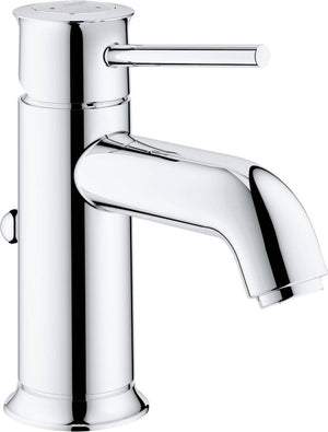 Grohe quickfix start classic wastafelkraan met koude start en trekwaste chroom