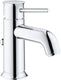 Grohe quickfix start classic wastafelkraan met koude start en trekwaste chroom