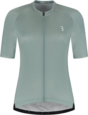 Bbb cycling donnafit r - duurzaam fietsshirt dames korte mouw - 15-25 °c - ademend mtb en wielrenshirt - 3 achterzakken - sage groen