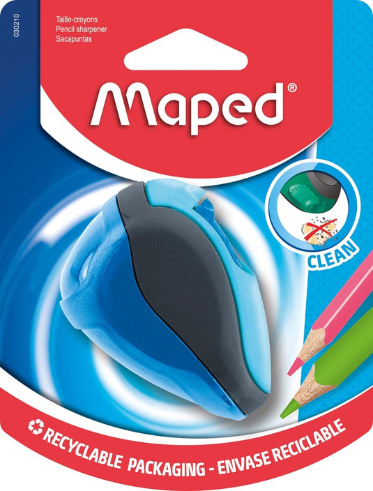 Maped office maped potloodslijper clean 2-gaats roos - blauw of groen
