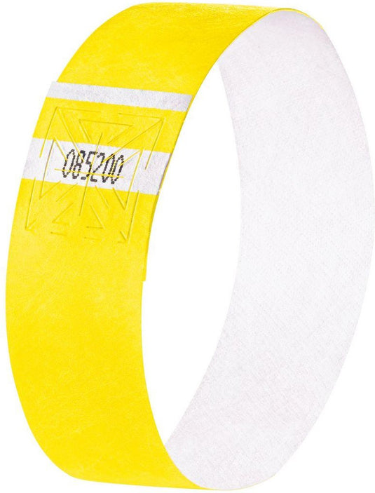 Sigel evenementenbandjes - super soft - 255x25mm - neon geel - 120 stuks - si-eb213