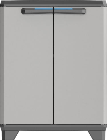 Keter linear opbergkast laag - 1 plank- 39x68x90cm - zwart grijs